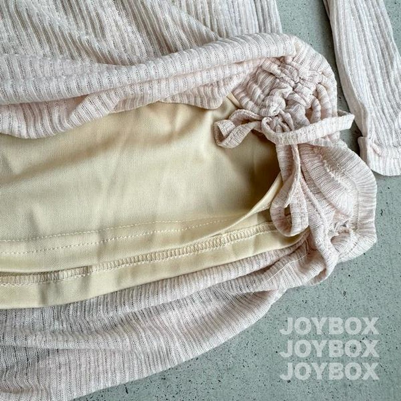 オフショル ニット タイト ミニ ワンピース 重ね着風 長袖