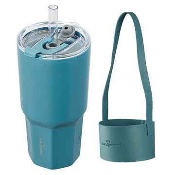 BLACK HAMMER 鈦芯涼不鏽鋼保溫/保冰冰壩杯 附杯袋  藍色  1個