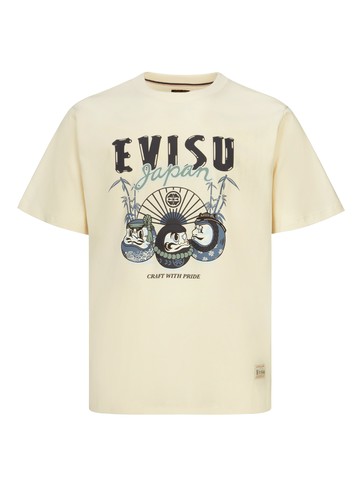 Kumadori Daruma Print Regular Fit T-shirt