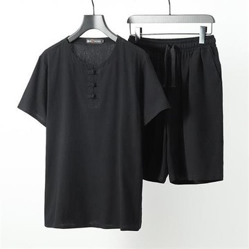 【米蘭精品】現貨+預購 新中式棉麻上衣棉麻襯衫唐裝上衣褲裝日系亞麻罩衫休閒男裝-居家簡約5色74ll13