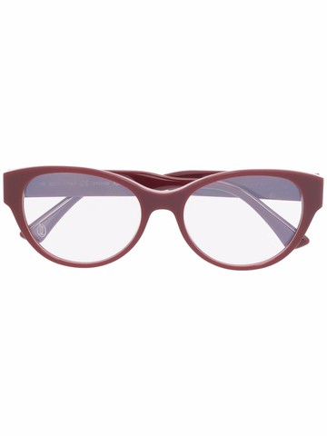 Cartier Eyewear - cat-eye frame glasses - women - Acetate - 53 - Red