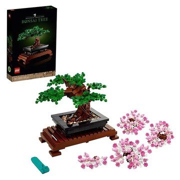 LEGO 樂高 10281 創意系列 盆景樹 Bonsai Tree  綠葉粉紅櫻花可互換  878片積木  盆栽模型  1盒
