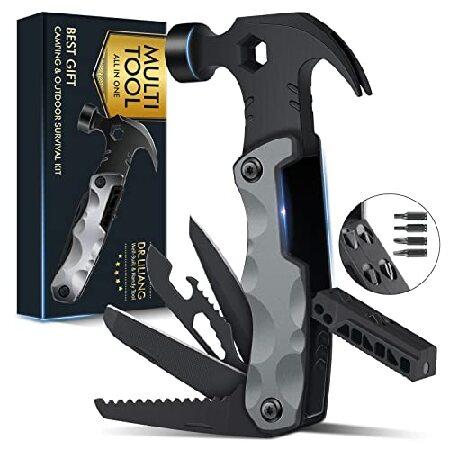 Multitool Camping Accessories Stocking Stuffers for Men Dad Gifts, 13 In Survival Multi Tools Hammer Christmas Cool Gadgets for Adults Him Boyfriend