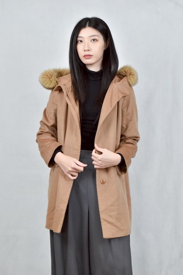 (M) max mara棕色連帽外套