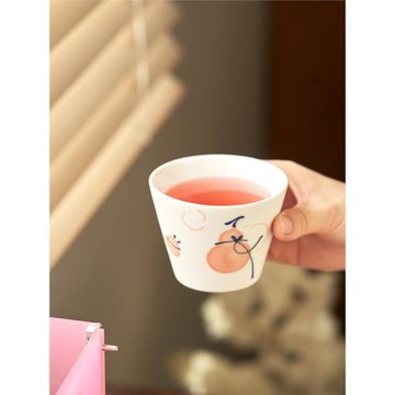 肆月原創陶瓷茶杯主人杯女單杯個人專用精致品茗杯創意日式手握杯