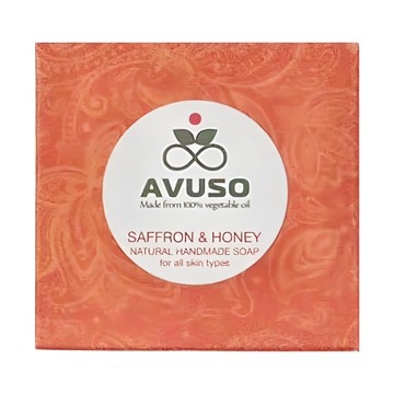 AVUSO 行道者 手工皂 藏紅花蜂蜜  100%天然植物油，適用於所有膚質  125g  1盒