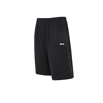 FILA 中性針織短褲-黑色 1SHZ-1507-BK