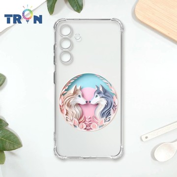 TRON 三星 S24 PLUS 可愛紙雕哈士奇 四角防摔 軟殼 手機殼