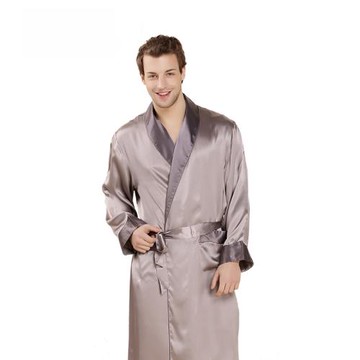 花念錦真絲睡袍 年2022睡衣新款桑蠶絲長袍 春秋浴袍男士婚禮晨袍