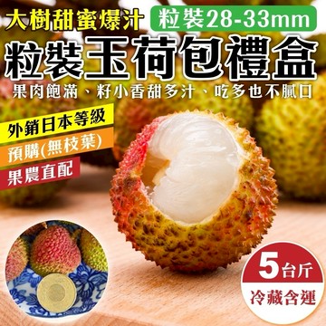 預購【切果季】果農直配- 大樹玉荷包28-33mm禮盒(去枝去葉5斤±10%/箱)