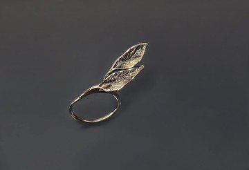 植物系列-雙葉925銀戒