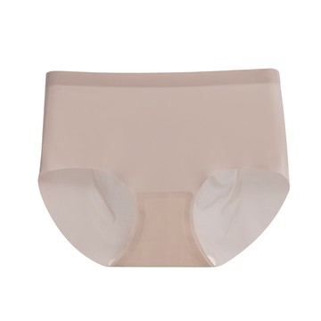無痕冰絲抗菌內褲(包覆式)<藕膚色-L>