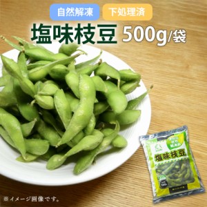 冷凍 塩味枝豆 500g 味付 徳用 急速冷凍 自然解凍 中国産 惣菜 弁当 神栄 冷凍野菜 簡単 便利 時短調理 えだまめ 業務用 味付き