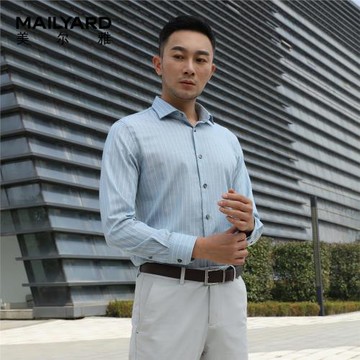 MAILYARD/美爾雅長袖襯衫 商務修身男士春季休閑時尚長襯衣 846