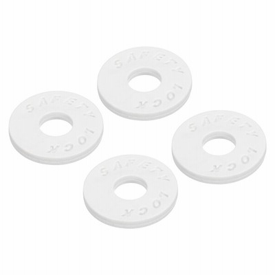 uxcell ギターストラップロック ギターストラップピン ストラップブロック ホワイトバックルワッシャー ギ25x9x3 mm 4個入り