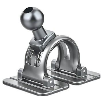 amuok 艾默克 萬能角度黏貼車用底座 適用於17球頭 吸盤底座可360度旋轉 尺寸: 6.5*4.5*6.5cm  黑色  1個