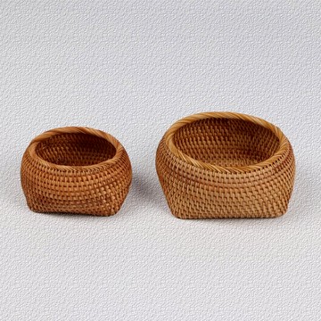 越南藤編收納盒 茶道配件 套裝 擺件復古手工茶葉罐 普洱茶盒包裝