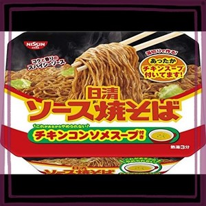 日清食品 ソース焼そばカップ チキンスープ付き 104G ×12個