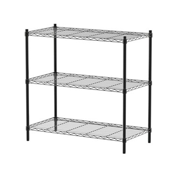 【dayneeds】輕型90x45x90公分三層烤漆波浪架 三色可選黑色