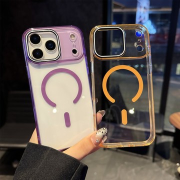 晶透磁吸 一體AI相機按鍵 清透亞克力 不發黃 防摔手機殼 iPhone 17Air 16 15 14Promax 13
