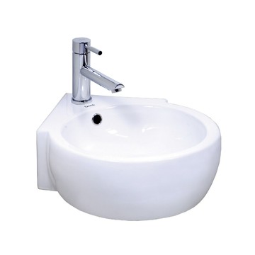 Derek 角落型面盆(含龍頭)純白/L303-1