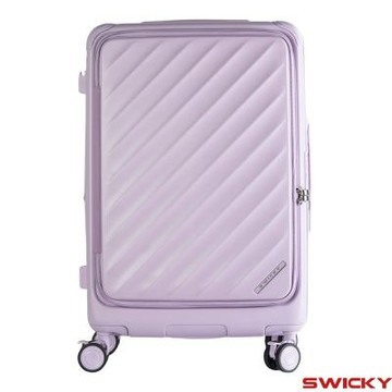 【SWICKY】28吋繽紛旅途系列前開式旅行箱/行李箱(薰衣紫)