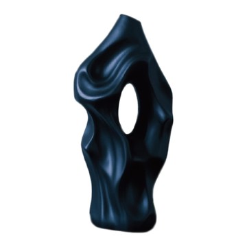 空氣選物 海蝕洞陶瓷花瓶  黑色  37 x 18 x 4cm