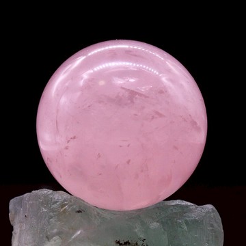 易晶緣水晶碎石天然粉晶球擺件粉水晶球家居風水擺飾生日禮物圓形