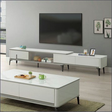 6尺玻璃伸縮長櫃 電視櫃 抽屜櫃 高低櫃 【163B35801】Leader傢居館163-2331-1800