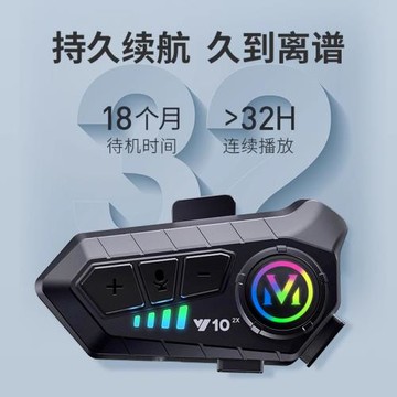 新款頭盔藍牙耳機騎行全盔揭面盔超長待機高清防水內置麥外賣騎手