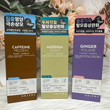 韓國 ORJENA 洗髮精 500ml 生薑髮絲-豐盈款/咖啡因 頭皮調理款/奇蹟之樹 頭皮調理款 三款供選｜全店$299 全家取貨免運｜領券9折｜APP下單最高再賺22%點數⚡季節髮品