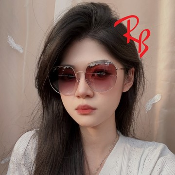 RAY BAN 太陽眼鏡 時尚大鏡面 RB3680D 9202/I8 玫瑰金框漸層鏡片 公司貨