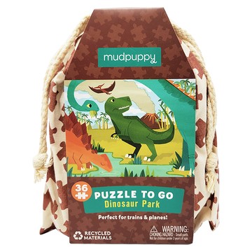 Mudpuppy 隨身拼圖 恐龍公園 Set 36片  火車旅行完美  1盒