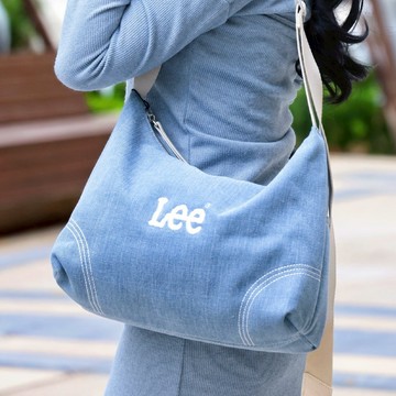 LEE 牛仔帆布斜背包 單肩包 大容量 /預購