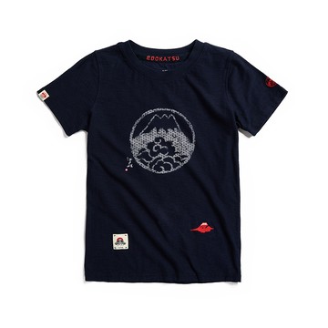 江戶勝｜女裝｜浮世繪波浪印花短袖T恤