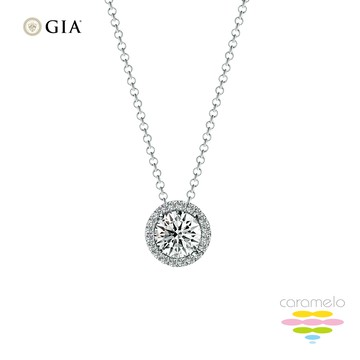 彩糖鑽工坊 GIA E/SI2 北極光車工+3EX+H&A 1克拉鑽石項鍊