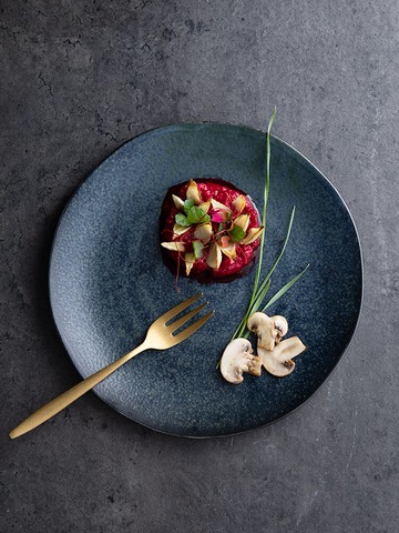 朵頤盤子創意北歐個性西餐餐具平盤淺盤家用菜盤子商用牛排盤餐盤1入