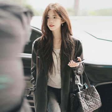 皮衣外套 外套女 皮夾克 皮衣 中長版外套 高檔 複古 寬鬆 百搭 機車外套 派克服