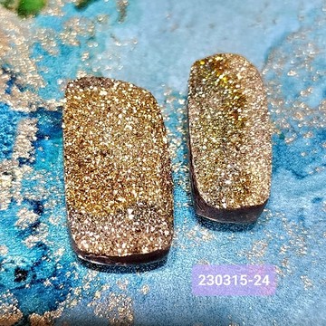 【土桑精品】彩虹黃鐵礦珠寶片230315-24&25號(共2)(Pyrite) ~對應太陽神經叢，提升自信、增加記憶，追求工作時使用