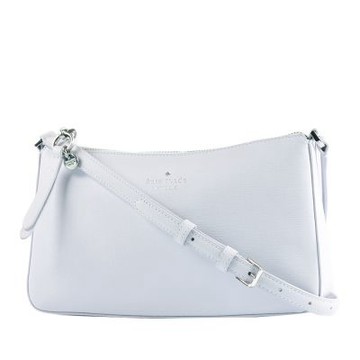KATE SPADE Ginnie 防刮拉鍊斜背包-粉藍