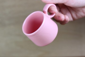 【送禮好物】粉紅泡泡 咖啡分享杯 自然釉小緣杯 台灣鶯歌製