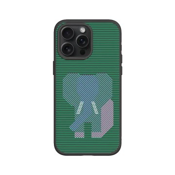 iPhone 15 Pro Max SolidSuit 黑 - None - 亞洲象 - 線條版