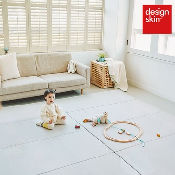 Design Skin - 皮革織物摺疊地墊-象牙白-(240 x 140 x 4 cm)