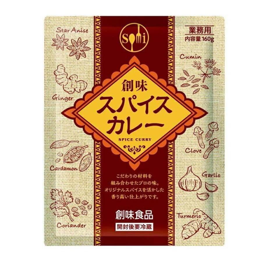 送料無料 ネコポス便 創味食品 レトルトカレー スパイスカレー 160g×5個