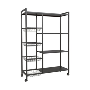 dayneeds 簡約廚房置物架 廚房收納架,多層置物架,滾輪收納架,開放式層架,收納櫃,碗盤收納 餐具收納,廚房置物架