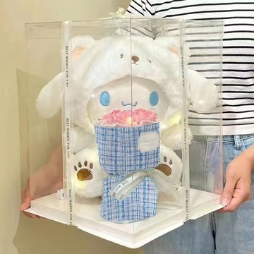 台灣出貨💙百變玉桂狗公仔玩偶永生花束生日禮物送女生女孩朋友成品情人節