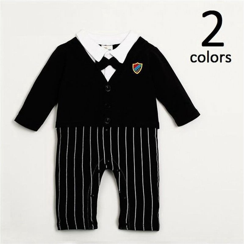 カバーオール 赤ちゃん 子供服 男の子 ベビー服 キッズ 可愛い オシャレ おめかし お出かけ リボン 蝶ネクタイ スーツ風 黒 プレゼント 贈り物 通販 Lineポイント最大0 5 Get Lineショッピング