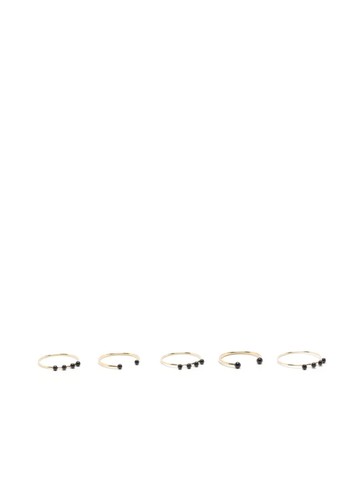 ISABEL MARANT - Casablanca beaded rings (set of five) - women - Brass/Resin - One Size - Gold