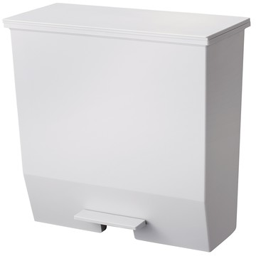 H&H橫向踩踏式掀蓋垃圾桶 45L白色