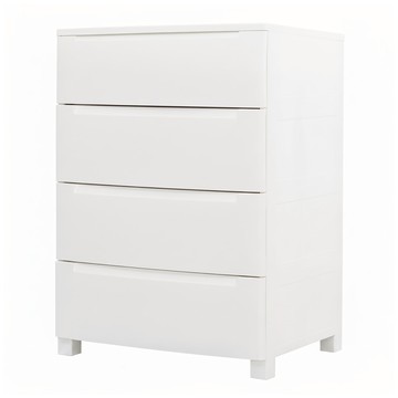 IRIS OHYAMA 愛麗思歐雅瑪 四層抽屜式組合收納櫃 NMKD-554 1個  白色  81 x 56 x 42.5cm